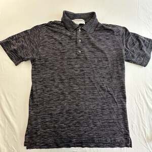 Jhane Barnes Men's Made in Italy 100% Cotton Textured Grid Pattern Short Sleeve